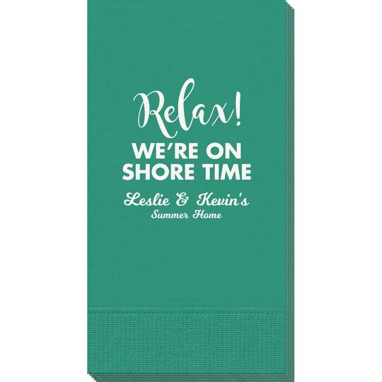 Relax We're On Shore Time Guest Towels